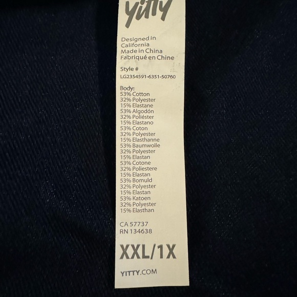 Yitty Denim Smoothing Stretch Jean
Size (XXL/1X)
Color: Navy - Picture 4 of 4